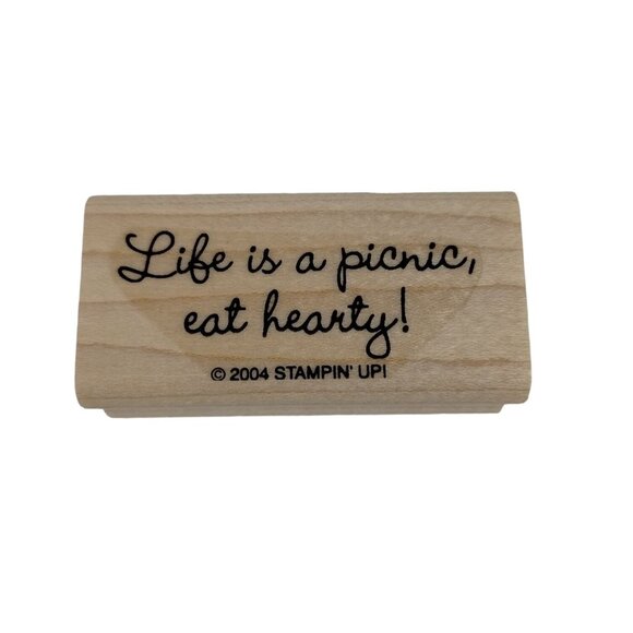 Stampin up Ladybug Picnic 5 Piece Mounted Rubber Stamp Set 2004 Summer - Picture 12 of 13